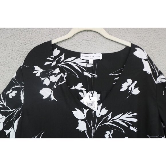 Chelsea & Theodore Womens Ruffle Wide 3/4 Sleeves Blouse-2X/TG New w/Tags - Picture 4 of 11